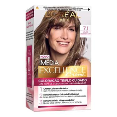 Imagem de Imédia Excellence Creme 7.1 Louro Acinzentado L'Oréal Paris - L'oréal 