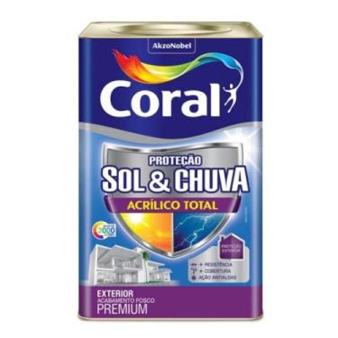 Imagem de Tinta Acrilico Fosco Proteção Total Sol e Chuva Branco Neve 18l - Cora