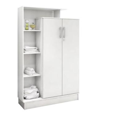 Imagem de Armario Multiuso 2 Portas Elite com Chave Com Pé Branco - Demóbile