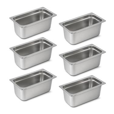 Imagem de Conjunto de panelas de comida Aplancee 1/3 de aço inoxidável de 15 cm 