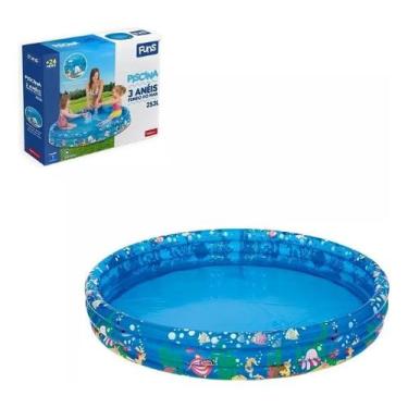 Imagem de Piscina Infantil Inflável de Plástico 3 anéis 253 litros - Funs