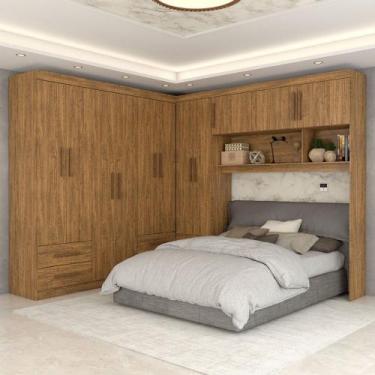 Imagem de Guarda-Roupa Casal Modulado Belgrado 11 Portas 6 Gavetas Cinamomo - Pa