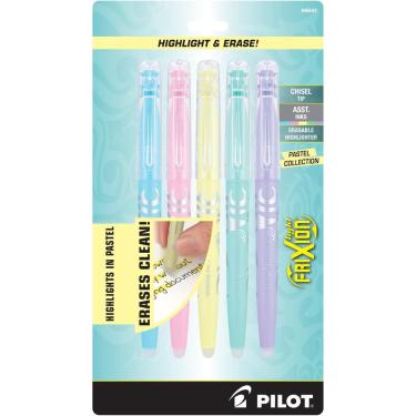 Imagem de Iluminadores PILOT FriXion Light Pastel, apagáveis, pacote com 5