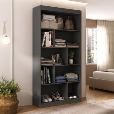 Imagem de Estante para Quarto Livreiro Artemis Espresso Móveis Grafite