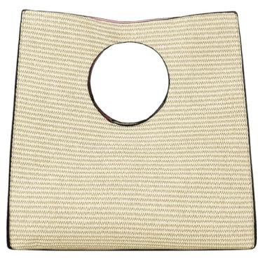 Imagem de KURGOOL Bolsas clutch de palha para mulheres, bolsas de mão de couro de tecido, bolsa de mão e bolsas de mão, bolsa de mão minimalista bolsa de praia, Bolsa de palha
