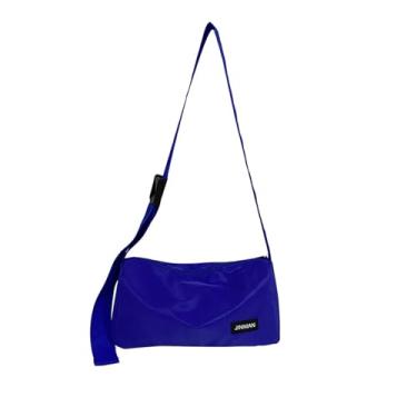 Imagem de SO Bolsa tiracolo feminina casual bolsa mensageiro de nylon bolsa tiracolo masculina, Azul, Large