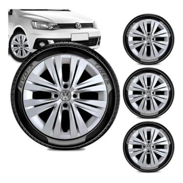 Imagem de Jogo Calota Gol Voyage Saveiro Universal Aro 15 Prata