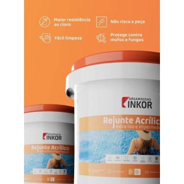 Imagem de Rejunte Acrilico Branco 1kg Inkor
