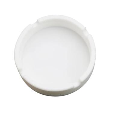 Imagem de Cinzeiro 1 peça cinzeiro redondo colorido de silicone para casa, bar, hotel, escritório, mesa de trabalho (branco)