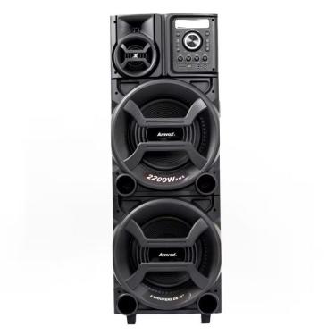 Imagem de Caixa Amplificadora Amvox Pesadão Black ACA 2201 Com Bluetooth Preto Bivolt