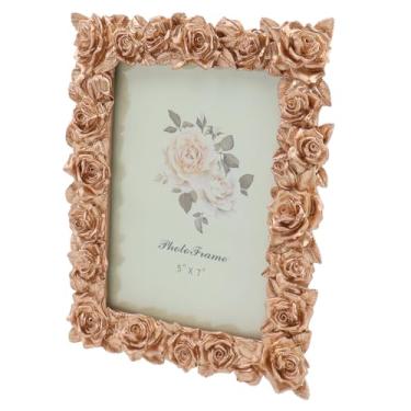 Imagem de Coshar Porta-retratos rústico 12 x 18 cm moldura pequena ouro rosa para mesa e galeria de parede, ouro rosa