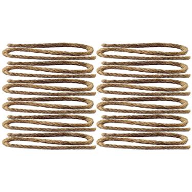 Imagem de Branded Boards Kits de sobrevivência Bushcraft Fire Starter Kits, haste de ferro, faca de acampamento, estante de corda de juta encerada, raspador de fogo, abridor de garrafa mosquetão, saco de cordão de juta (corda de juta para iniciador de fogo pacote com 12 unidades)