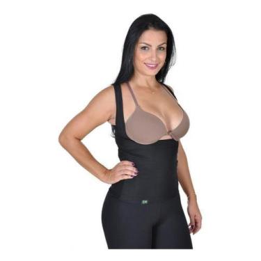 Imagem de Cinta Modeladora Feminina Slim Emagrecedora T-Shirt Térmica Ajuda Na P