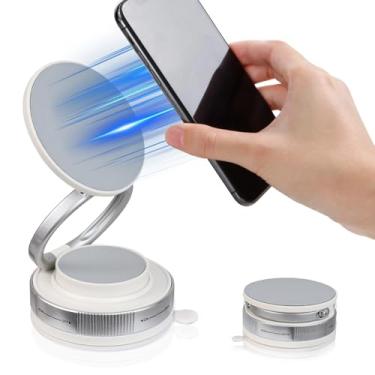 Imagem de Wogomz Suporte magnético de sucção a vácuo, suporte de celular retrátil dobrável para carro com ventosa, suporte ajustável de 360° para todos os smartphones para carros/academias/espelhos/superfície