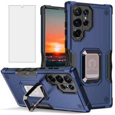 Imagem de Asuwish Capa de telefone para Samsung Galaxy S25 Ultra 5G com protetor de tela de vidro temperado e suporte de anel suporte rígido híbrido acessórios de celular robusto S25Ultra 25S S 25 25Ultra 6,9
