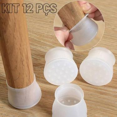 Imagem de 12 Protetores para Pezinho de Cadeira Mesa Silicone - zein