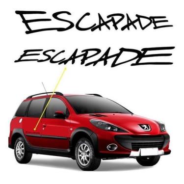 Imagem de Adesivo Escapade Peugeot 206 Sw Emblema Lateral Preto - SPORTINOX, 206
