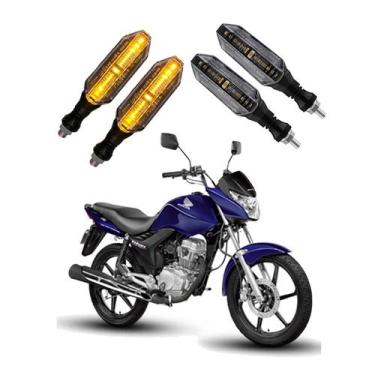 Imagem de KIT 4 Seta Esportiva Pisca de Led  Modelo P26 Para Moto CG 150 TITAN E