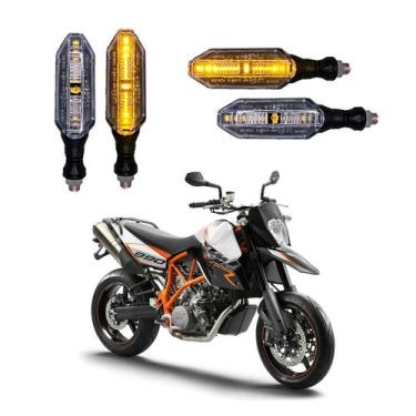 Imagem de KIT 4 Setas Esportivas Pisca de Led Modelo P26 Para Moto KTM SUPERMOTO