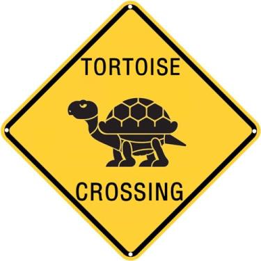 Imagem de Placa de metal TORTOISE Crossing - Placa de desaceleração para animais de estimação - 30,5 x 30,5 cm