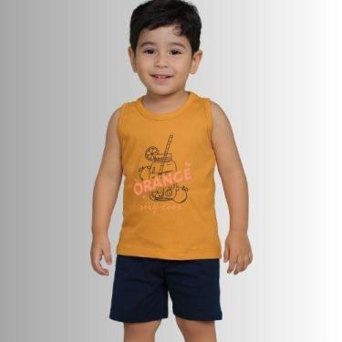 Imagem de Conjunto Verão Infantil Masculino Regata e Shorts  Rei Rex, 08, Mocass