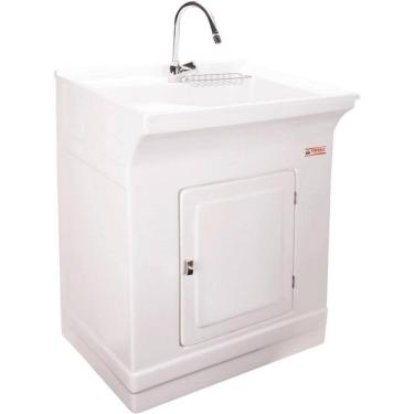 Imagem de Tanque de Lavar Roupas 40 Litros Fiberblu Fibertanque Elegance, Branco
