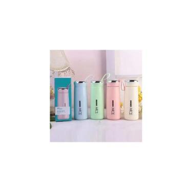 Imagem de Garrafa térmica ColdHot 450 ml de plástico revestido de vidro rosa - L