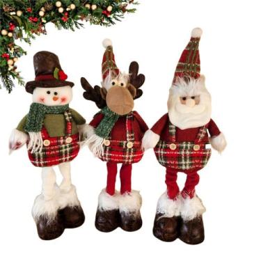 Imagem de Pacote de bonecas de Natal com 3 macacos de pernas compridas +55 cm - 