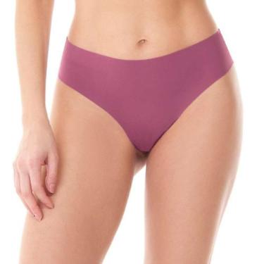 Imagem de Calcinha Tanga Corte a Laser com Forro de Algodão Dusty Pink Zee Rucci