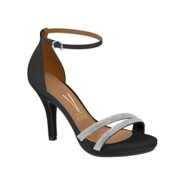 Imagem de Sandália Feminina Vizzano – Salto Fino com Meia Pata, Moderna, Confortável e Elegante (Preto, BR, Adulto, Numérico, 36)