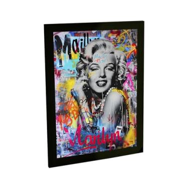 Imagem de Quadro Decorativo Grafite Marilyn Arte De Rua Banksy Decoração Poster Quarto Sala