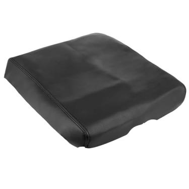 Imagem de Unifizz Capa de console central de carro protetor de caixa de assento de braço protetor de couro de microfibra de substituição para Nissan Titan 2004-2014 capa de descanso de braço não incluída preta