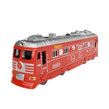 Imagem de menolana elétrico de brinquedo, modelo de elétrico, a vapor realista, motor a vapor para crianças de 3 anos ou mais, presente de, Vermelho