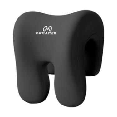 Imagem de FVDPWYE Suporte de Pescoço para Cadeira de Escritório, Travesseiro de Mesa de Espuma Viscoelástica, Leve, com Zíper, Almofada de Apoio para Encosto de Cabeça, Preto