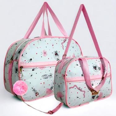 Imagem de Kit Bolsa Maternidade Menina Mala de Mamãe Bebe Bailarina Acompanha 2 