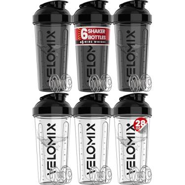 Imagem de VELOMIX Conjunto de 6 garrafas coqueteleiras para shakes de proteína