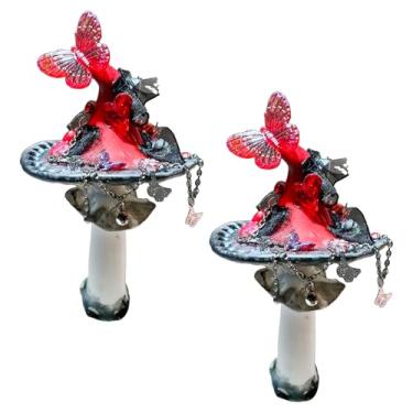 Imagem de Adesivos de geladeira de cogumelos feitos à mão, criativos, resina 3D, decoração de porta, casa, escritório, calendário, quadro branco, decoração de móveis de metal