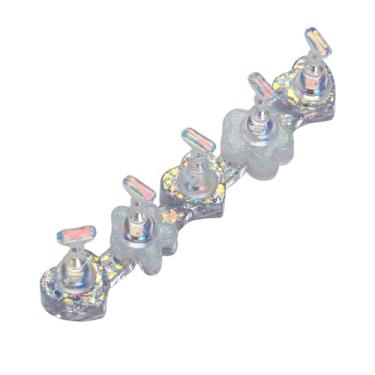 Imagem de Kokiya Suporte de unhas com base brilhante e resistente, suporte profissional para exibição de arte em unhas de acrílico, para pintura para casa faça você, Branco