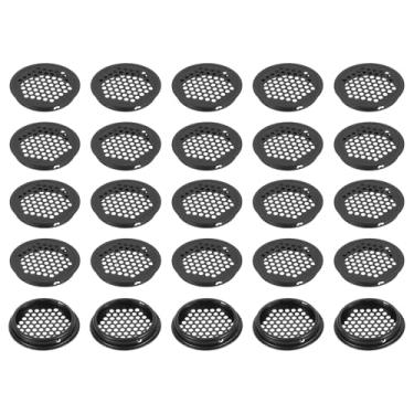 Imagem de PATIKIL Aberturas de ar circulares de 65 mm, 25 peças de aberturas planas de malha de aço inoxidável, painel duplo, grade de orifício de malha redonda para banheiro, cozinha, guarda-roupas, sapatos