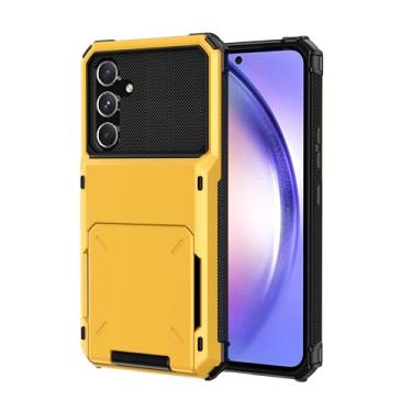Imagem de SORAKA Capa para Samsung Galaxy A54 5G com porta-cartões Capa para carteira Samsung Galaxy A54 5G Capa PC TPU 2 em 1 de camada dupla Capa à prova de choque com capacidade para 5 cartões