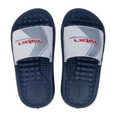 Imagem de Chinelo Rider Slide Infantil Menino, Antiderrapante, Sandália, Rider Original, Confortável (Branco/Azul, BR, Criança de 4 a 8 anos, Numérico, 30)