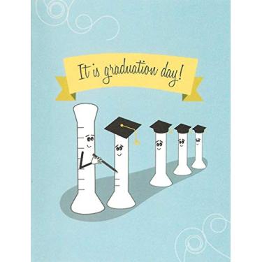 Imagem de Cartões de graduação de ciência (conjunto de 10) |"It's Graduation Day" Cilindros graduados por Nerdy Words