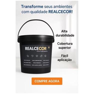 Imagem de Tinta látex econômica Acrílica REALCECOR Sem Cheiro Branca 18KG, branc
