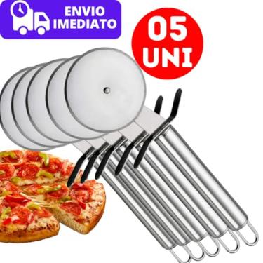 Imagem de Cortador de Pizza Profissional em Aço Inox, Lâmina Circular, Design Ergonômico, para Uso Doméstico e Comercial (5)