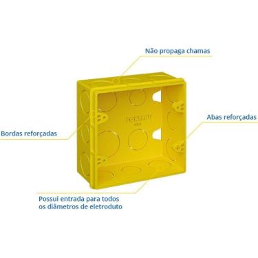 Imagem de Caixa De Luz Quadrada 4""x 4"" - 13050441 - Fortlev Caixa De Luz Quadrada 4"x4" - 13050441 - Fortlev