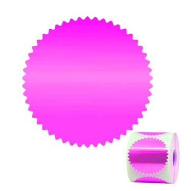 Imagem de Cwzidyq Selos em relevo de 5 cm, 250 peças de adesivos de borda serrilhada, etiquetas de certificado autoadesivas, adesivos de folha dourada para documentos, envelopes, pacotes, convites de casamento