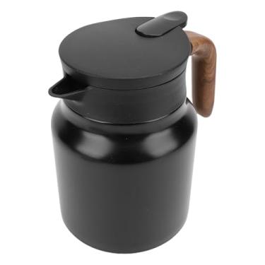 Imagem de Depisuta Jarra de café Térmico, 1000 Ml de Panela de chá Com Aço Inoxidável de Aço Inoxidável Com Filtro, Dispensador de Bebida Térmica de Panela para Leite, Suco, Bebida Gelada, água (Preto fosco)