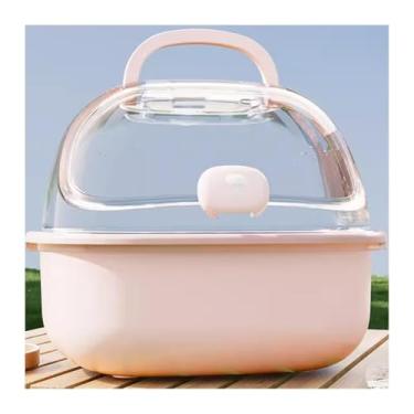 Imagem de Gaiola de pássaro, gaiola para viagem de papagaio, bolsa pequena portátil especial, mini ninho de pássaro (rosa)