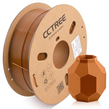 Imagem de CCTREE Filamento PETG de impressão de alta velocidade 1,75 mm, filamento de impressora 3D carretel de 1 kg, precisão de filamento de impressão fácil ± 0,03 mm marrom