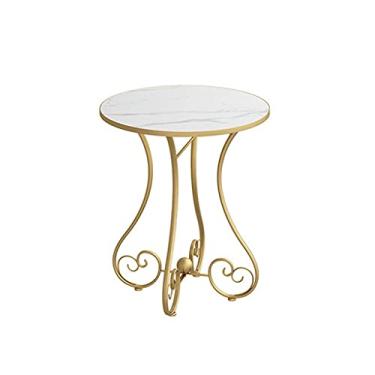 Imagem de Mesa de centro de design simples, mesa de cabeceira redonda, mesa de centro criativa de mármore, mesa de ferro, mesa de centro de metal, variedade de estilos disponíveis, mesa de centro minimalista